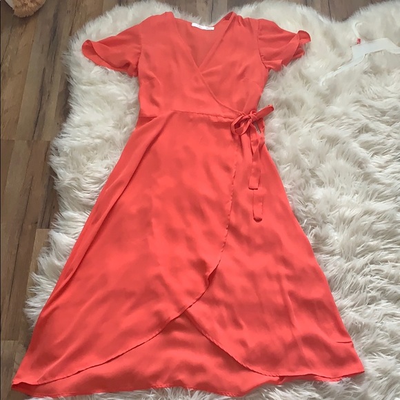 Dresses & Skirts - Coral and black wrap dresses